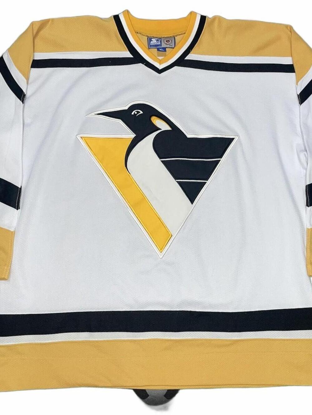 Pittsburgh Penguins Vintage 90s Starter Hockey Stitched Blank Jersey Sz XL Used